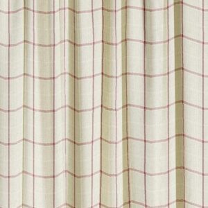 Alternative view of 1 Pair Of Modern Check Burchill Pencil Pleat Curtains - Red