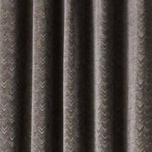 Alternative view of 1 Pair Of Ennerdale Chenille Eyelet Curtains - Charcoal