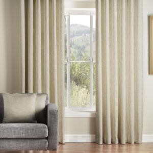 1 Pair Of Hoxton Heavy Textured Pencil Pleat Curtains