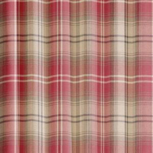 Alternative view of 1 Pair Of Tartan Check Kirkwall Eyelet Curtains - Red