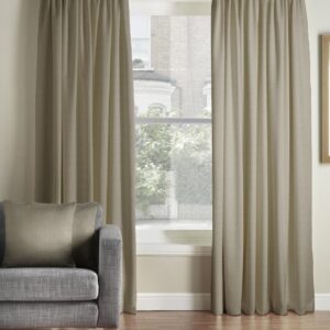 1 Pair Of Plain Vogue Ready Made 3" Pencil Pleat Curtains