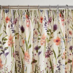 Alternative view of Helen Floral Print Lined Pencil Pleat Curtains - Multi