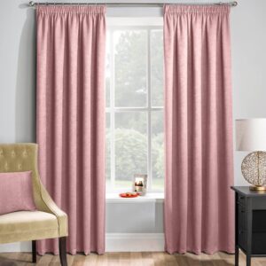 Matrix Pencil Pleat Curtains BLUSH