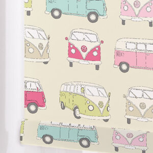 Alternative view of VW Campervan Roller Blind - Pink