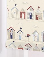 Beach Huts Roller Blind - BLUE