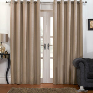 Carbon Eyelet Curtains LATTE