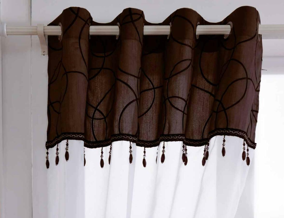 CLEARANCE Beaded Jewel Eyelet Panel CHOCOLATE - Image 3