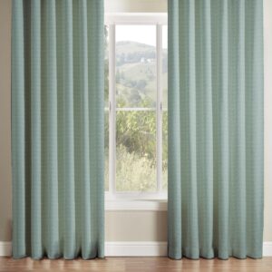 Stellar Pencil Pleat Lined Curtains AZURE