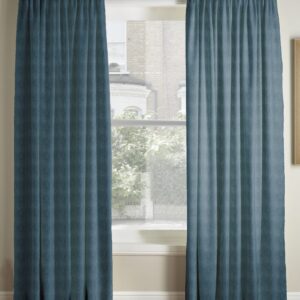 Alternative view of Luxury Velvet 3" Pencil Pleat Lined Curtains AZURE
