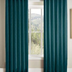 Alternative view of Luxury Velvet Eyelet Lined Curtains PETROL