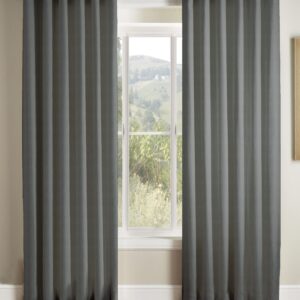 Alternative view of Luxury Velvet Eyelet Lined Curtains THUNDER