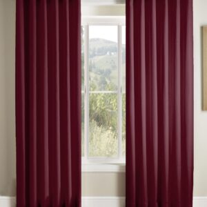 Alternative view of Luxury Velvet Eyelet Lined Curtains WINE