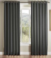Luxury Velvet Eyelet Lined Curtains GRAPHITE