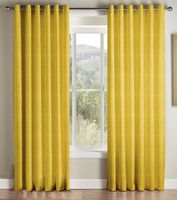 Luxury Velvet Eyelet Lined Curtains SUNSHINE