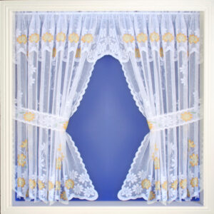 Primrose Kitchen Window Sets With Matching Tiebacks - Marigold