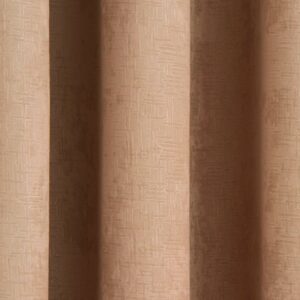 Alternative view of 1 Pair Of Vogue Eyelet Ready Made Curtains - Latte