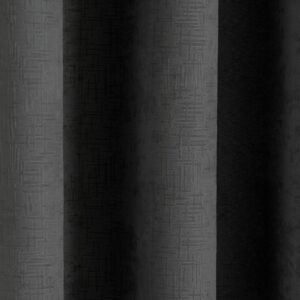 Alternative view of 1 Pair Of Vogue Eyelet Ready Made Curtains - Black