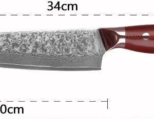 Alternative view of Higoshi Damascus VG-10 CHEF'S Knife 67 Layer - 8" Blade