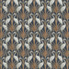 Nouveau Heron Wallpaper - NAVY