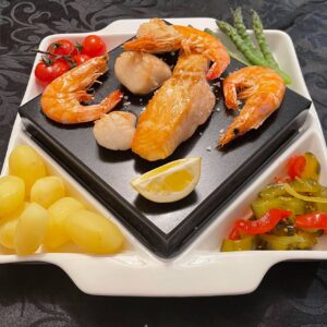 Alternative view of Ceramic Plate & Steak Stones Set