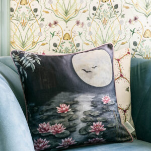 The Chateau By Angel Strawbridge Moonlit Lily Garden Cushion