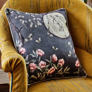 The Chateau By Angel Strawbridge Moonlight Midnight Blue Cushion