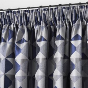 Alternative view of Kandi 3" Pencil Pleat Header Curtains NAVY