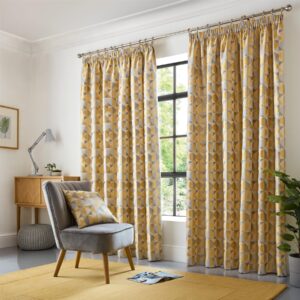 Kandi 3" Pencil Pleat Header Curtains OCHRE