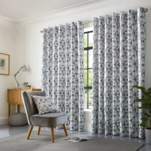 Kandi Eyelet Header Curtains SILVER