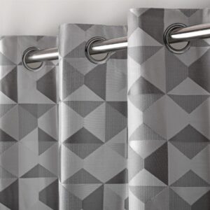 Alternative view of Kandi Eyelet Header Curtains SILVER