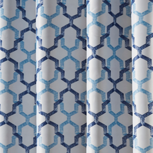 Alternative view of Georgia Eyelet Curtains Blue