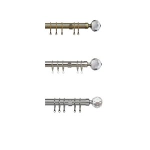Pristine Extendable Curtain Poles - Crystal
