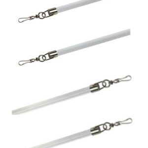 1 pair Curtain Draw Rods- White or Clear