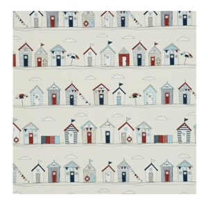Alternative view of Beach Huts Blue Roman Blind