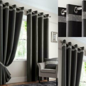 Palace Curtains - Charcoal