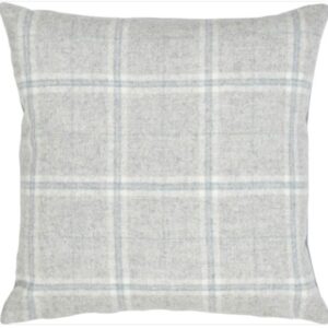 Wool Check Cushion Blue