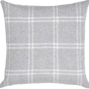 Wool Check Cushion Mauve