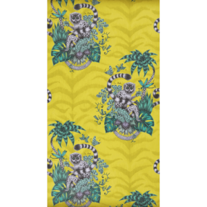 Alternative view of Lemur Wallpaper Lime