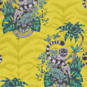 Lemur Wallpaper Lime