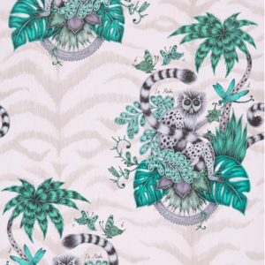 Lemur Wallpaper Pink