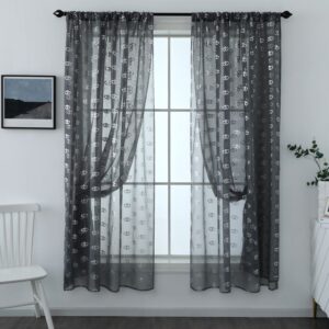 Alternative view of Entwined Heart Double Display Panel 90" Drop - Silver / Grey
