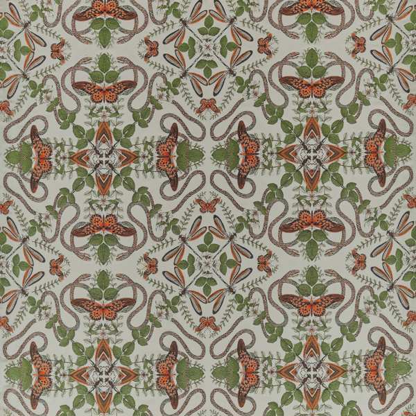 EMERALD FOREST Jacquard Fabric Sold By The Meter - SMOKE