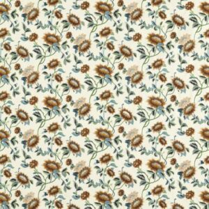 TONQUIN Embroidery Fabric Sold By The Meter - IVORY/CHARTREUSE