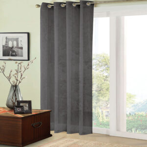 Trent Eyelet Voile Panel - Pewter