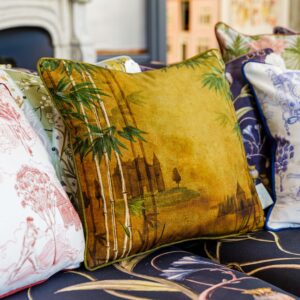 The Chateau By Angel Strawbridge Bamboo Folly Ochre Cushion