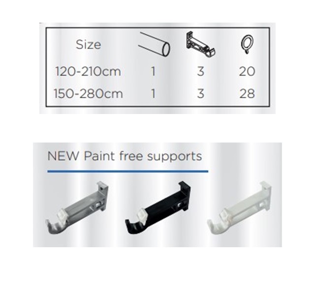 13-16mm Extendable Stud End Pole Set 120-210cm & 150-280cm - Image 6