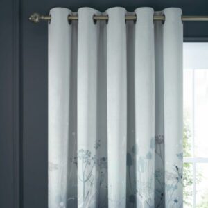 Alternative view of Clarissa Hulse Tanias Garden Lined Eyelet Curtains - Midnight