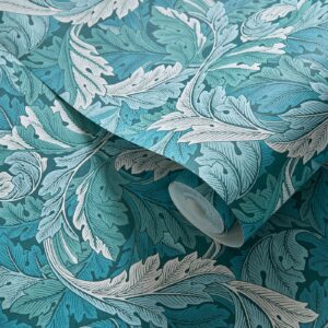 William Morris Acanthus Wallpaper - Teal