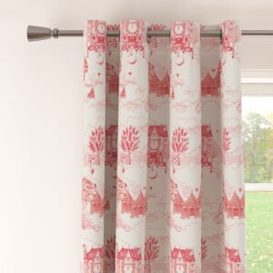 Alternative view of Chateau du Toile Made to Measure Curtains – Red