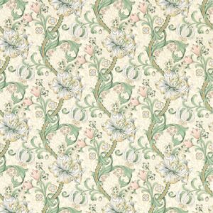 Alternative view of William Morris Golden Lily Wallpaper - Linen / Blush